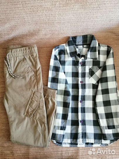 Рубашка, брюки и свитшот, р. 116-122