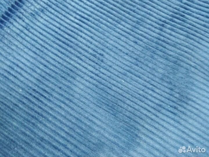 Ткань синий вельвет СССР кусок