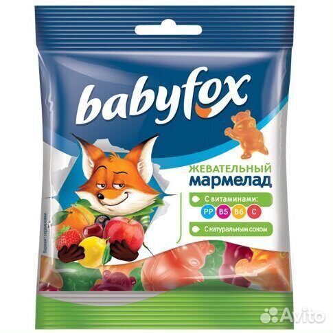 Мармелад Baby Fox с соком ягод и фруктов 30г