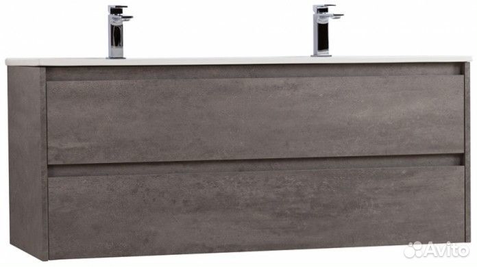 Тумба с раковиной BelBagno Kraft 120-BB1200-2-ETL Cemento Grigio