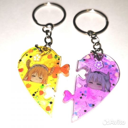 Аниме брелоки парные дракон горничная Канна тору