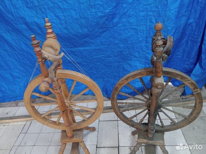 Прялка деревянная старинная