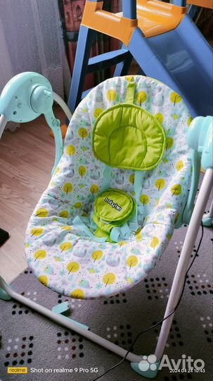 Детские качели babyton sleepy blue