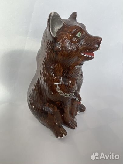 Старинная копилка Медведица с медвежонком 26 см