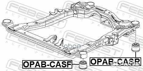 Сайлентблок подрамника передний febest opab-CAS