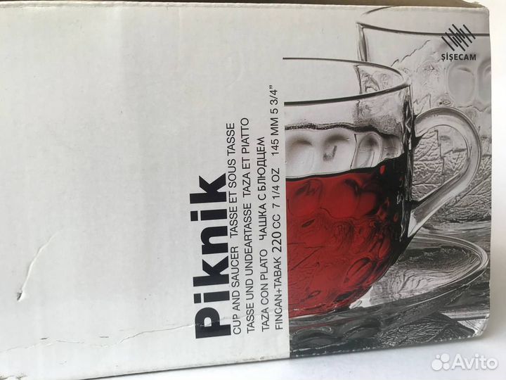 Чайный сервиз стеклянный на 6 персон