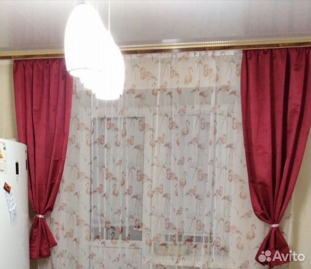 Шторы с фламинго + ночник Фламинго в подарок