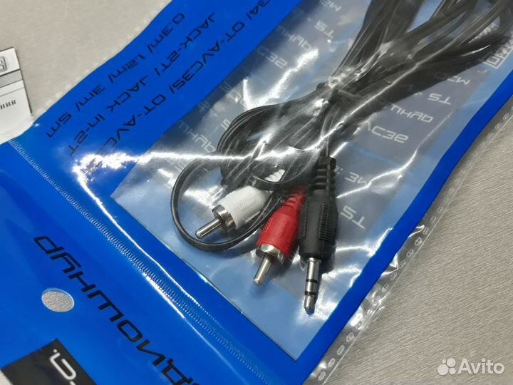 Кабель Jack 3,5 - 2x RCA (тюльпан)