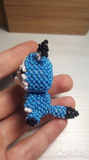 Черничный кот из бисера