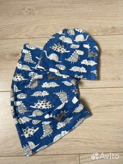 Шапка и снуд детская трикотажная