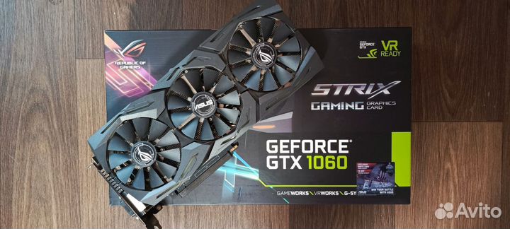Видеокарта gtx 1060 6gb asus strix