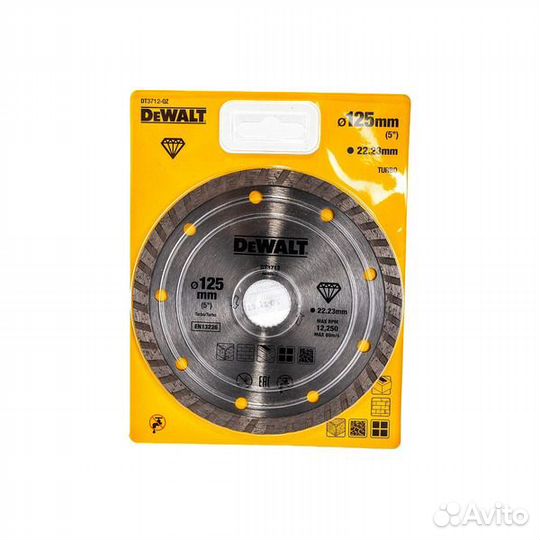 Диск алмазный DeWalt Turbo 125*2.2*22.2мм DT3712-QZ