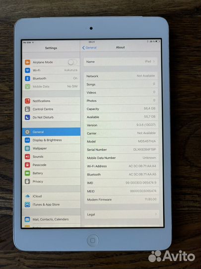 iPad mini 2 sim+wi-fi