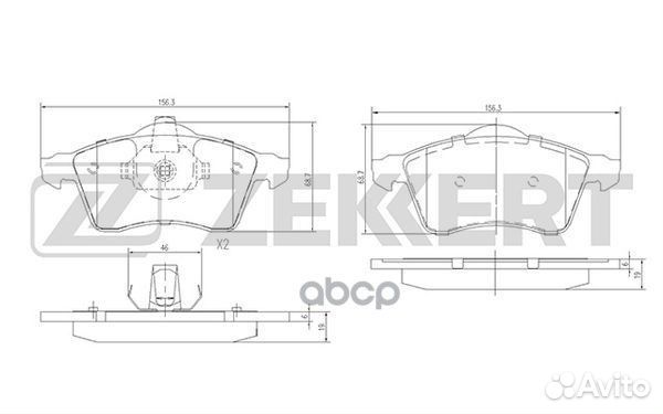 Колодки торм. диск. передн. VW Transporter IV 9
