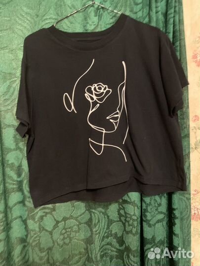 Футболка женская укороченная оверсайз