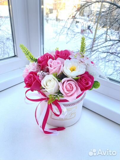 Букет из роз на мыльной основе