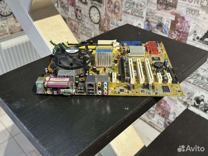 Материнская плата + процессор lga 775