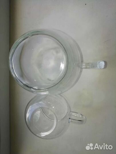 Кувшин и сливочник стекло