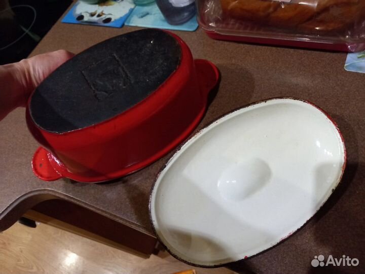 Утятница чугунная эмалированная