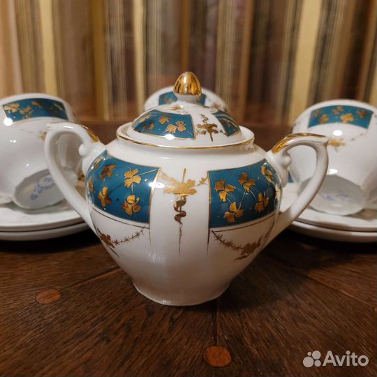 Чайные пары и сахарница Барановка 1953-1957 гг