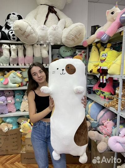 Кот подушка 80см