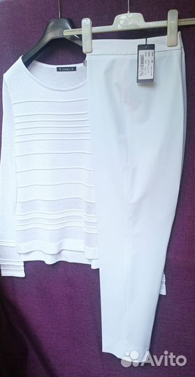 Брюки белые Raffaello Rossi + джемпер