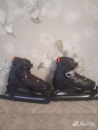 Коньки раздвижные ледовые fit100 Новые