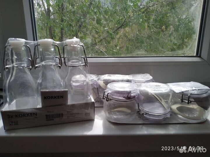 Банки для сыпучих продуктов Korken (IKEA)