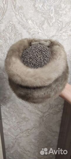 Шапка из натурального меха норковая