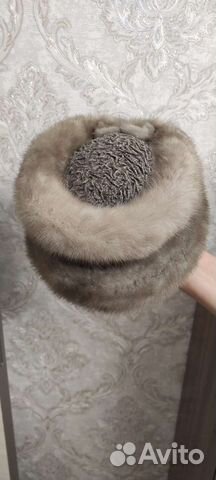 Шапка из натурального меха норковая