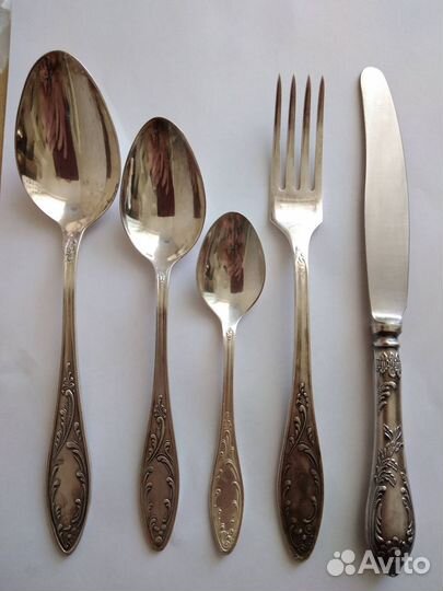 Набор столовых приборов мельхиор СССР
