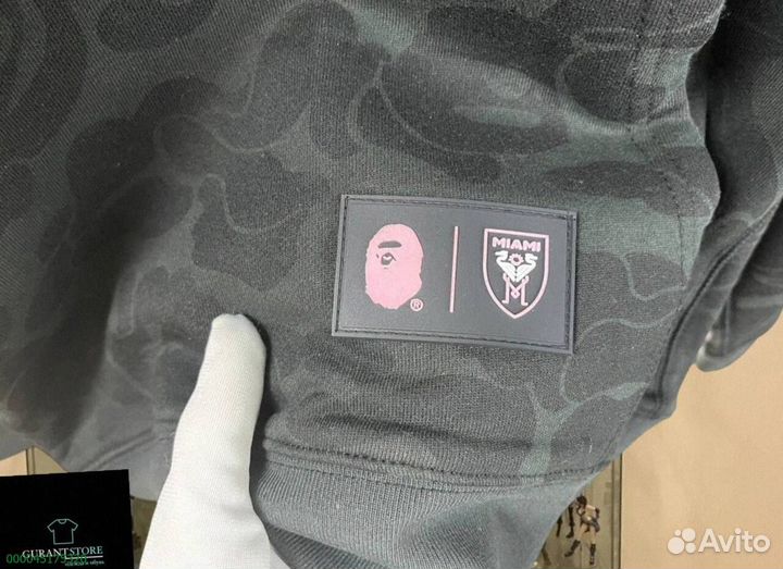 Черное худи Bape x Inter Miami: стиль для всех