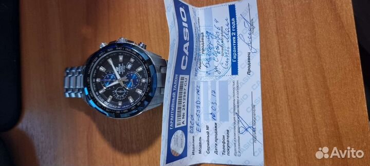 Часы наручные casio Edifice EF-539D-1A2