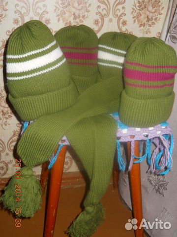 Новый детский комплект шапка+ шарф
