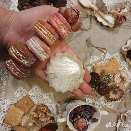 Набор елочных украшений 12 шт. Ручная работа