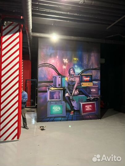 Художник граффити и аэрография