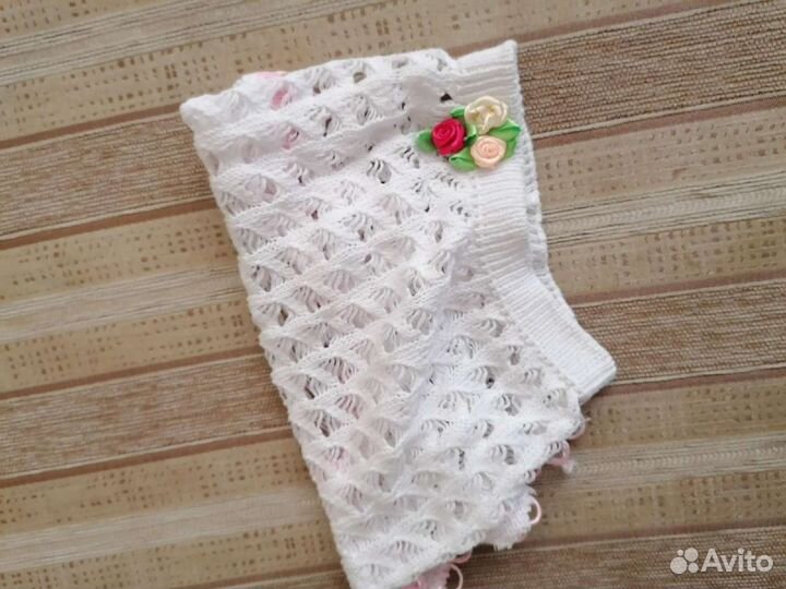 Косынка для девочки вязаная новая 68-92