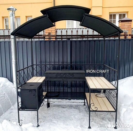 Мангал с крышей