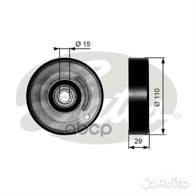 Ролик обводной приводного ремня T36160 Gates