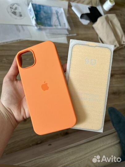 Чехол на iPhone 14 plus+защитное стекло 9д