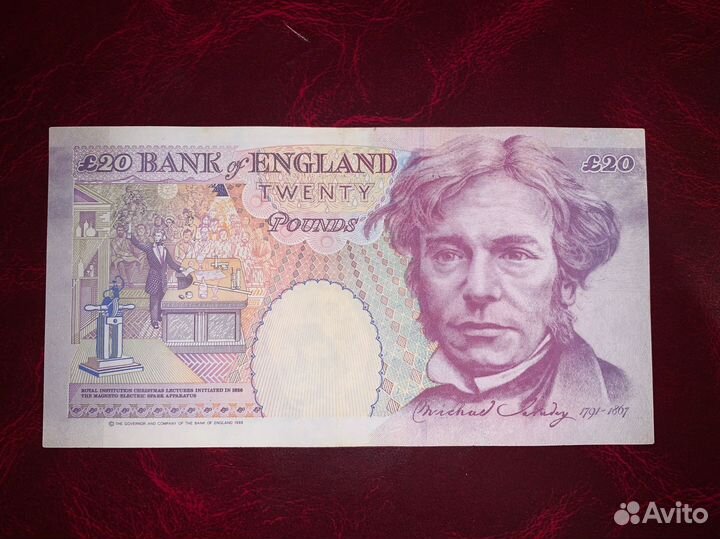 Банкнота Англия 20 фунтов 1993 год
