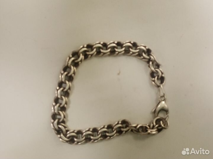 Серебряный браслет мужской 925