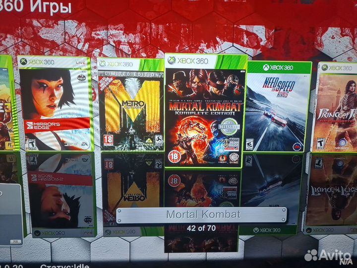Xbox 360+кинект+2джостика+80игр