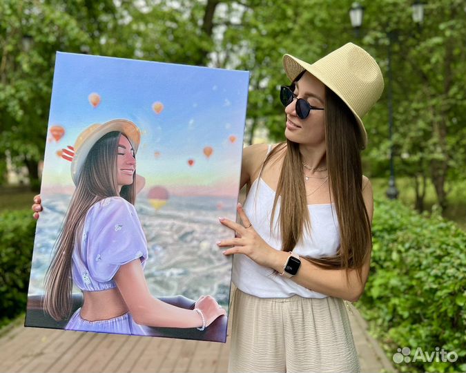 Портрет по фото на холсте Псков