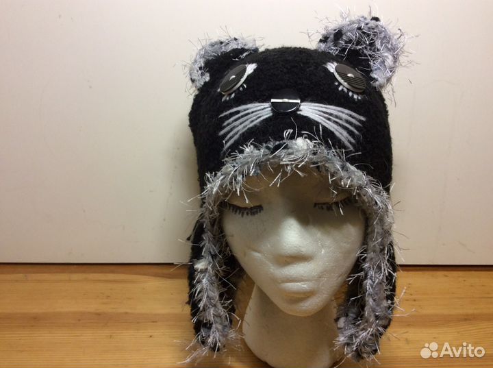 Очаровательная котошапка, ручная работа, 53-56,303