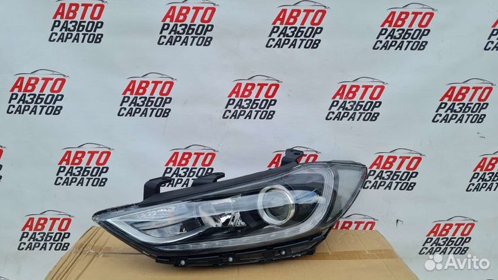 Фара левая Hyundai Elantra 6 AD дхо+ линза