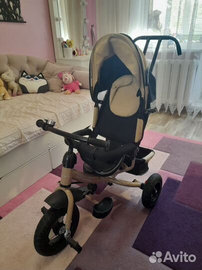 Велосипед трехколесный с ручкой