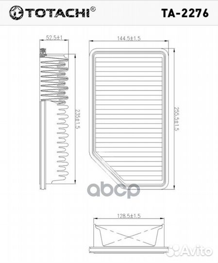 Фильтр воздушный TA2276 totachi