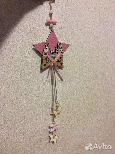 Новогоднее украшение из дерева