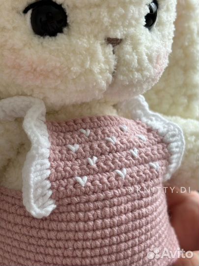 Плюшевый заяц ручной работы/ / детская игрушка